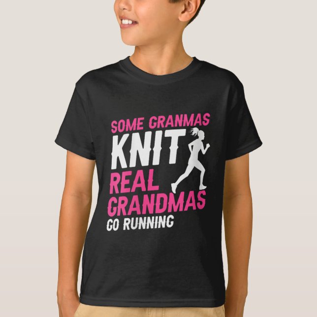 Womens Real Grandmas Who Run Funny Athletic Senior T-Shirt (Front)