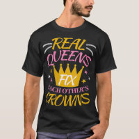 Womens Real Queens Fi Each Other's Crowns VNeck