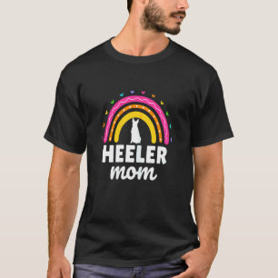 Womens Red Blue Heeler Mum Rainbow Australian Catt T-Shirt