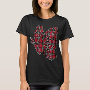Womens Red Buffalo Plaid Butterfly Matching Family T-Shirt