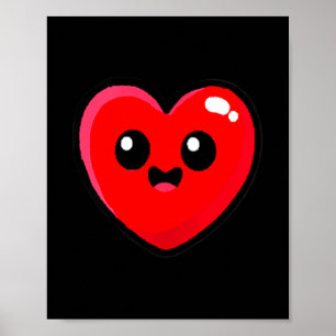 Women's Red Heart Funny Cute Design For Men Women Poster