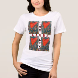 Women's Red Heart  Tri-Blend Shirt