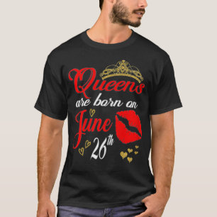 Womens Red Lips Queens are Born on June 26th Cance T-Shirt