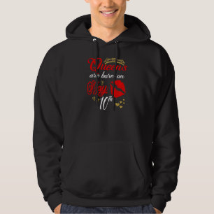 Womens Red Lips Queens Are Born On May 10th Taurus Hoodie