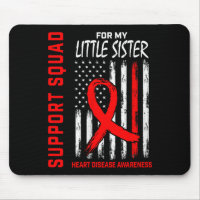 Womens Red Little Sister Heart Disease Awareness F