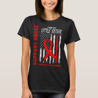 Womens Red Little Sister Heart Disease Awareness F