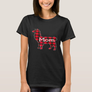 Womens Red Plaid Mum Mummy Llama Christmas Matchin T-Shirt
