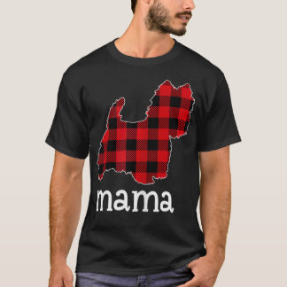 Womens Red Plaid Westie Dog Lover Christmas Matchi T-Shirt