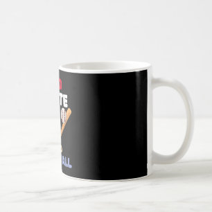 Women's red white and baseball patriotic bat ball coffee mug