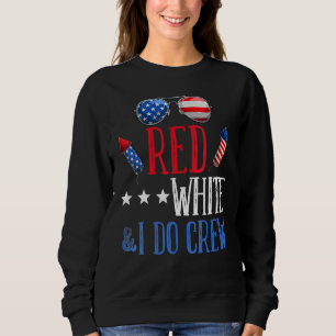 Womens Red White & I Do Crew 4th of July Bachelore Sweatshirt