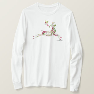 Women's Reindeer holiday long sleeve tee shirt