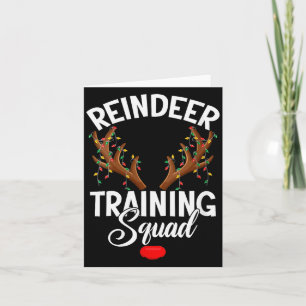 Womens Reindeer Training Squad Team Running Family Card