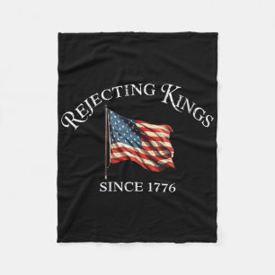 Womens Rejecting Kings Since 1776 Patriotic Usa Fl Fleece Blanket