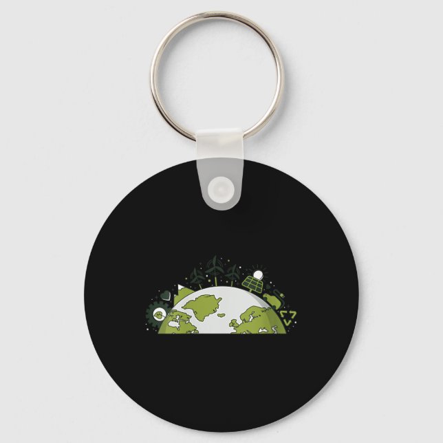 Womens Renewable Energy &amp; Recycling - Key Ring (Front)