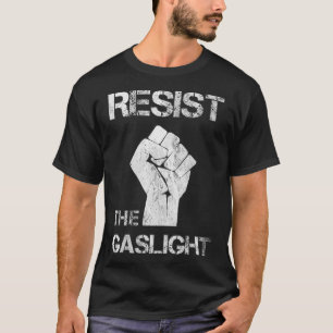 Womens Resist the Gaslight Fist VNeck T-Shirt