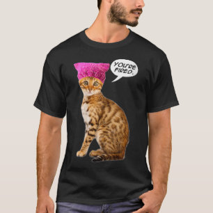 Womens Resistance Kitty says You're Fired VNeck  T-Shirt