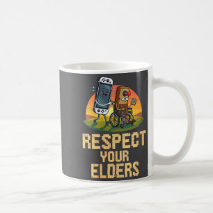 Women's Respect Your Elders Funny Retro Gaming Vid Coffee Mug