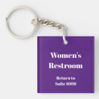 Women's Restroom Return Suite Number Royal Purple
