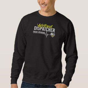 Womens Retired Dispatcher Proud Grandma Police Dis Sweatshirt