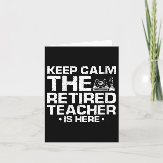 Womens Retired Educator Humour For Teachers Leavin Card (Front)