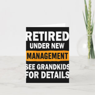 Womens Retired Under New Management See Grandkids  Card
