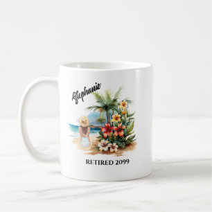 Women's Retirement Beach Summer Aloha  Coffee Mug