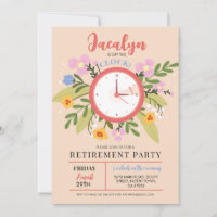 Women's Retirement Off The Clock Floral Fun Party 