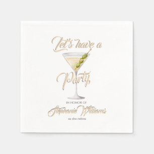 Women's Retirement Summer Cocktail Party Napkin