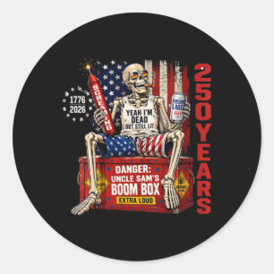 Womens Retro 1776 2026 Usa 250 Years Yeah Classic Round Sticker