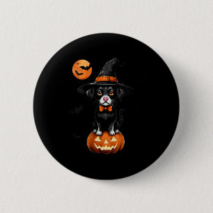 Womens Retro Black Dog Pumpkin Halloween Costume 6 Cm Round Badge
