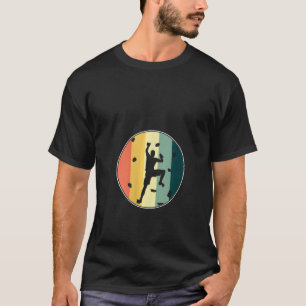 Womens Retro Boulderer Wall Climber Rock Climbing T-Shirt
