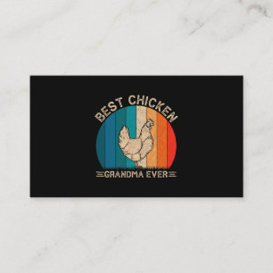 Womens Retro Chicken Design For Grandma Funny Moth Business Card