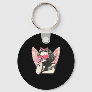 Womens Retro Cupid Valentine Day Cute Vintage Cupi Key Ring
