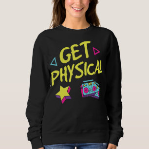 Womens Retro Get Physical Workout Gym Tee Rad 80's
