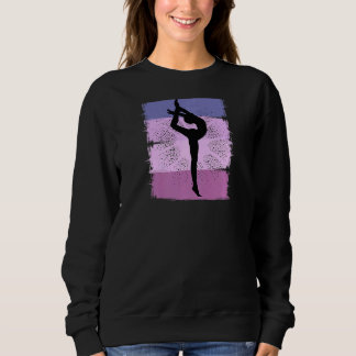 Womens Retro Gymnastics Girls Motivational Birthda Sweatshirt
