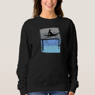 Womens Retro Gymnastics Girls Motivational Birthda Sweatshirt
