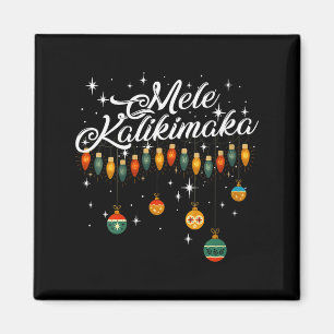Womens Retro Mele Kalikimaka Hawaiian Family Chris Magnet