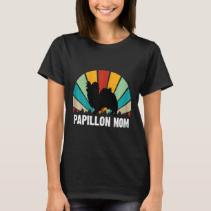 Womens Retro Papillon Mum Mothers Day Papillon T-Shirt