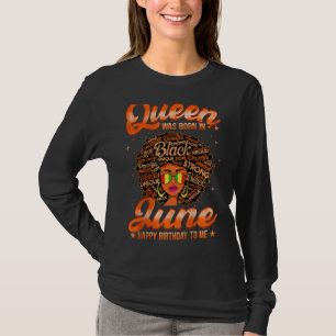 Womens Retro Queen Was Born In June Birthday Cute T-Shirt