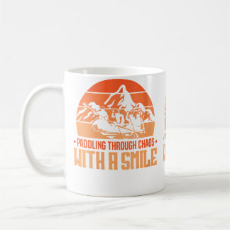 Womens Retro Rafting Whitewater Rafting Coffee Mug