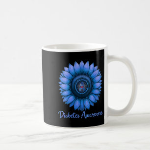 Womens Retro Sunflower Diabetes Awareness Month No Coffee Mug