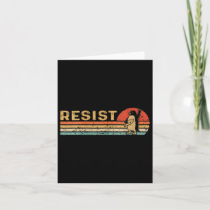 Womens Retro Sunset Penguin Resist Penguins Protes Card