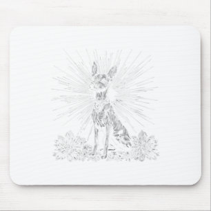 Womens Retro Tattoo Style Xoloitzcuintli Dog Lover Mouse Pad