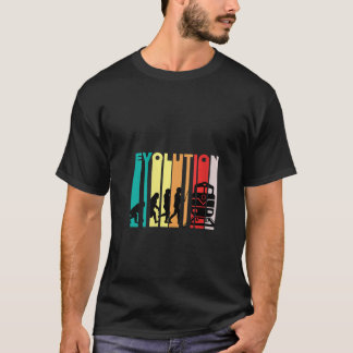 Womens Retro Train Driver Evolution Steam Engine C T-Shirt