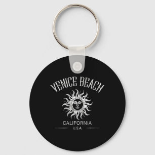 Womens Retro Venice Beach California Vacation Key Ring