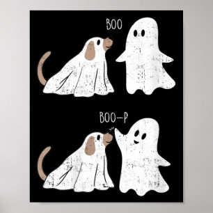 Womens Retro Vintage Boo Boop Ghost And Dog Poster