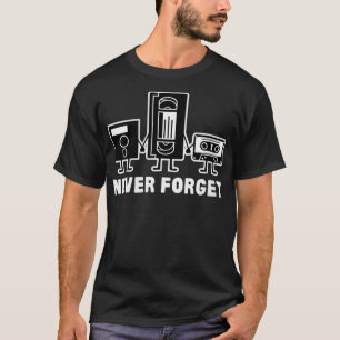 Womens Retro Vintage Never Forget Cassette Tape VN T-Shirt