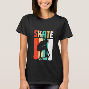 Womens Retro Vintage Skate Skater Skateboard Skate T-Shirt