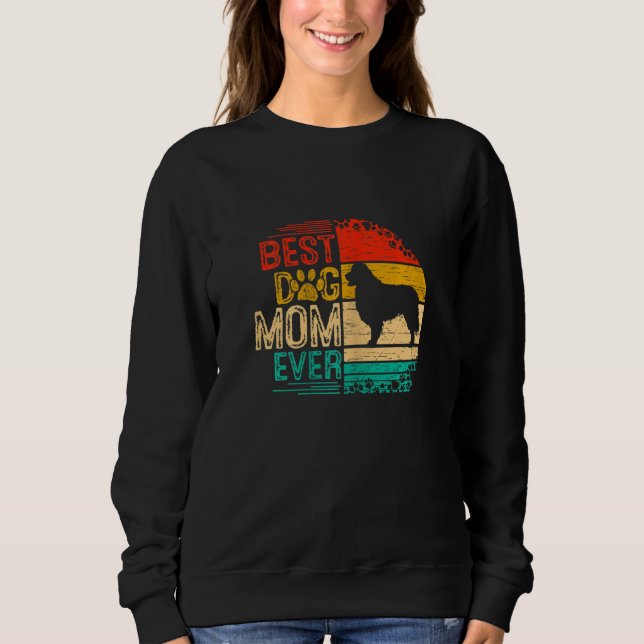 Womens Retro Vintage Sunset Best Bernese Mountain  Sweatshirt (Front)