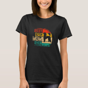 Womens Retro Vintage Sunset Best Poodle Dog Mom Ev T-Shirt
